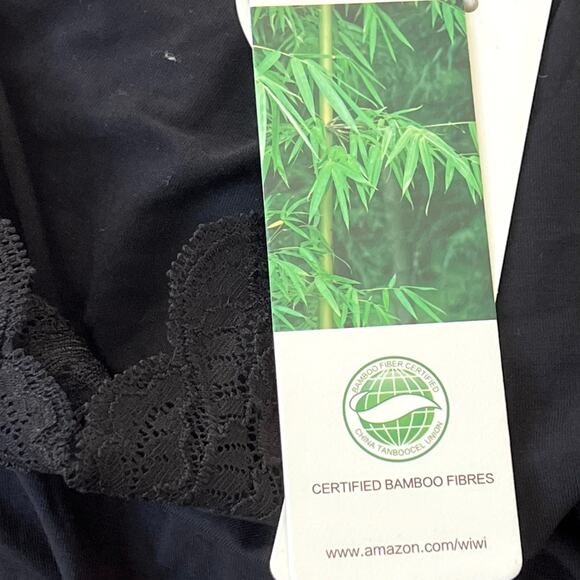 wiwi bambo soft pajamas set for women long sleeve laced V neck top with pants - Picture 11 of 12